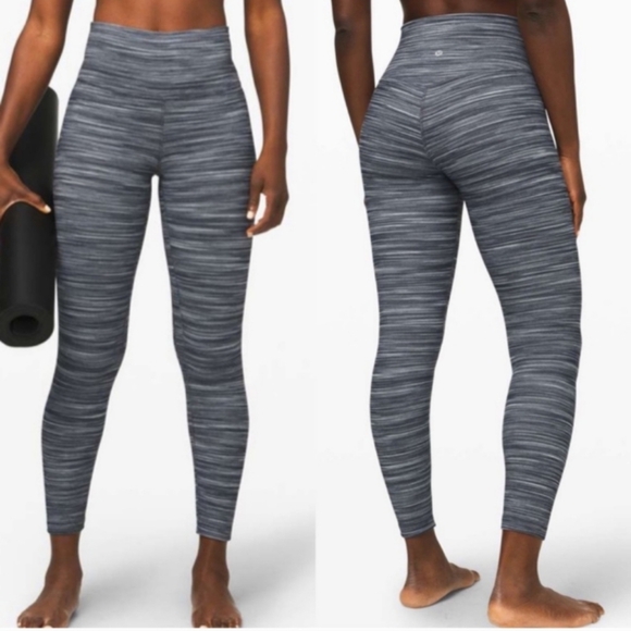 lululemon athletica Pants - Lululemon Align Pant II 25" Mini Space Dye Herringbone Heathered Black, Size 2